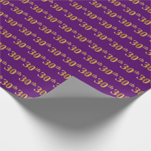 Lila, Imitat-Gold30. (dreißigstes) Ereignis Geschenkpapier