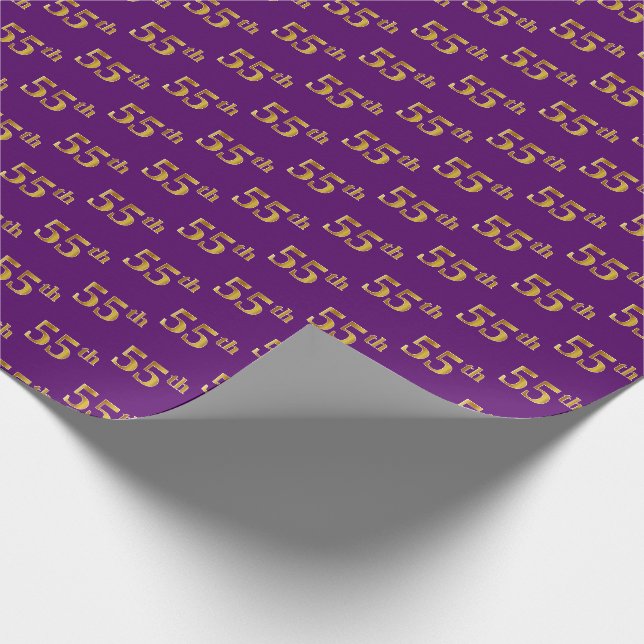 Lila, Imitate Gold 55. (55. Geschenkpapier (Ecke)