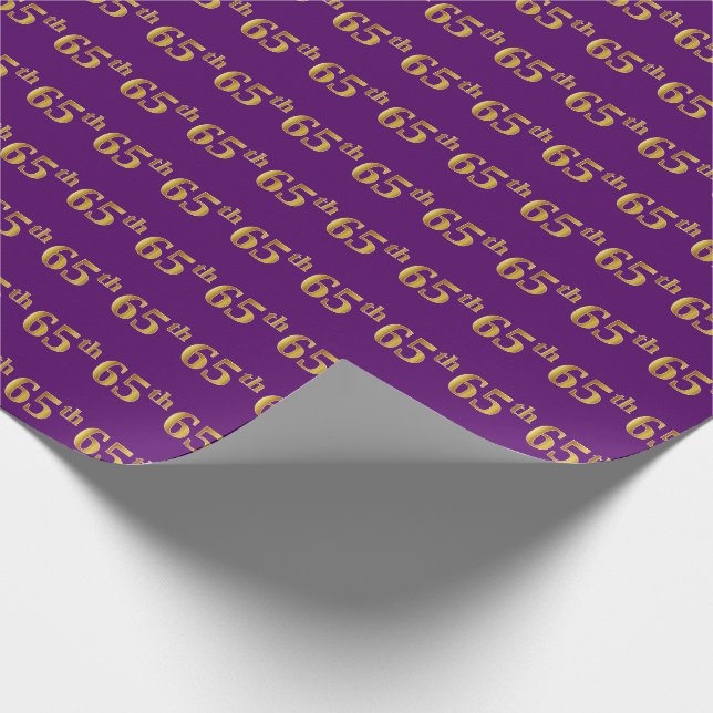 Lila, Imitate Gold 65. (65. Geschenkpapier (Ecke)