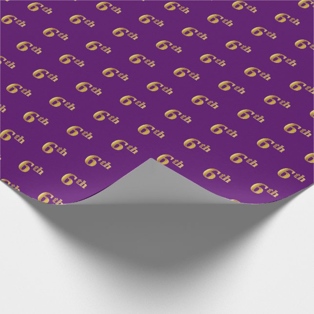 Lila, Imitate Gold 6. (6.) Event Wrapping Paper Geschenkpapier (Ecke)