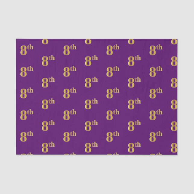 Lila, Imitate Gold 8. (Achte) Event Tissue Paper Seidenpapier (Vorderseite)