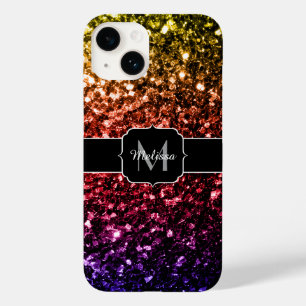 Lila Imitate mit Regenbogengelb, Glitzern mit Mono Case-Mate iPhone Hülle