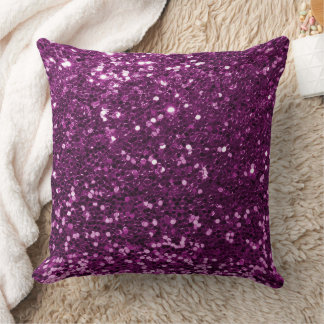 Lila Imitate Sequin Glitzer Throw Kissen