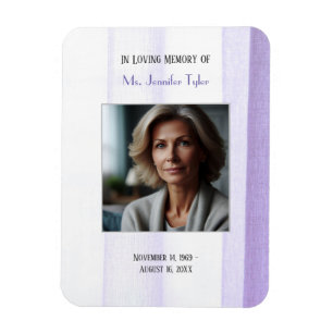 Lila in der Liebe zum Gedächtnis Elegante Beerdigu Magnet