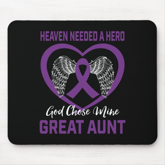 Lila in Erinnerung an den großen Tante - Bauchspei Mousepad (Vorne)