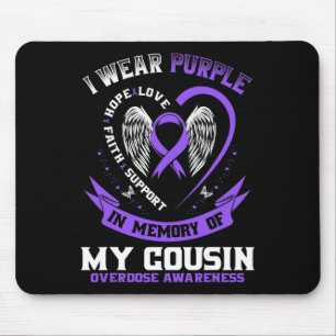 Lila in Erinnerung an meine Cousin Überdosierung A Mousepad