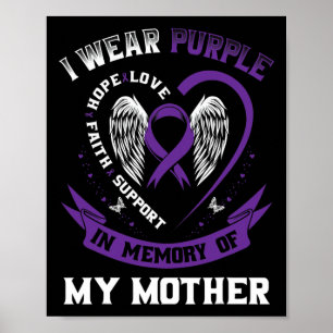 Lila in Erinnerung an meine Mama Mutter Epilepsie Poster