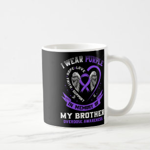 Lila in Gedenken an den Bruder Droge Überdosierung Kaffeetasse