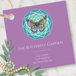 Lila Indigo Butterfly Mystical Mandala Türkis Geschenkanhänger