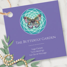 Lila Indigo Butterfly Mystical Mandala Türkis Geschenkanhänger