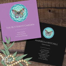 Lila Indigo Butterfly Mystical Mandala Türkis