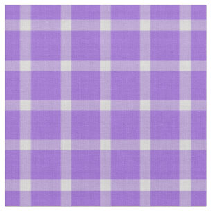 Lila Indigo und weißer großer karierter Gingham Stoff