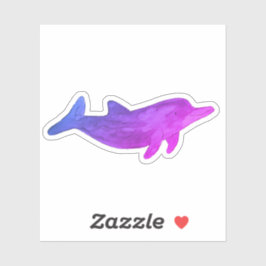 Lila Indigowasser-Dolphin Aufkleber