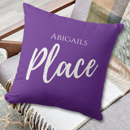 Lila Individuelle Name Kissen