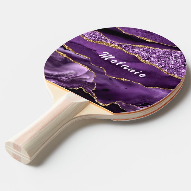 Lila Individuelle Name Ping Pong Paddle Tischtennis Schläger (Vorderseite)