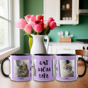 Lila individuelles Foto Katzen-Mama Leben Mutterta Tasse