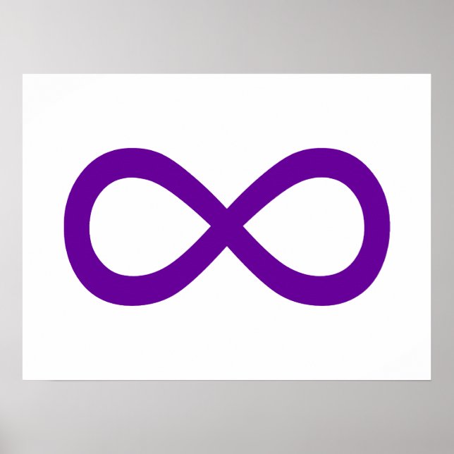 Lila Infinity-Symbol Poster (Vorne)