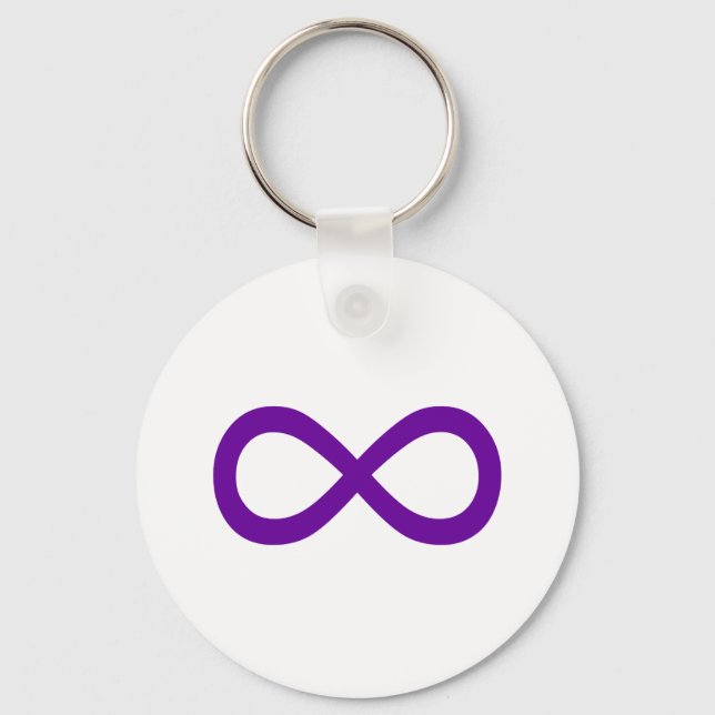 Lila Infinity-Symbol Schlüsselanhänger (Vorderseite)