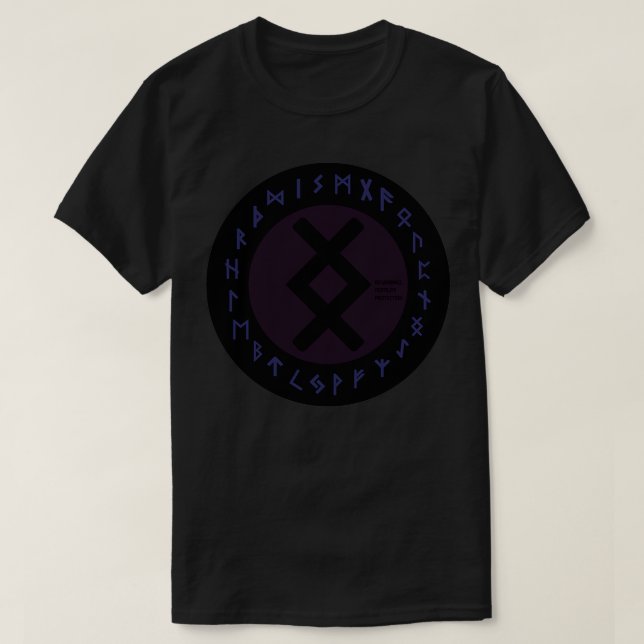 Lila Inguz Futhark Rune Symbol T-Shirt (Design vorne)