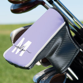 Lila Initialen Namensmonogramm Golf Headcover