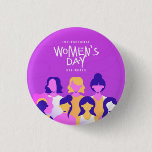 Lila internationaler Frauentag-Button-Pin Button