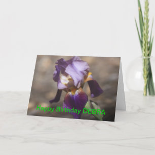 LILA IRIS BIRTHDAY Card Karte