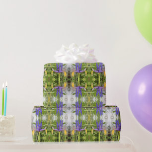 Lila Iris Blume Außenbereich Garten Natur Foto Geschenkpapier