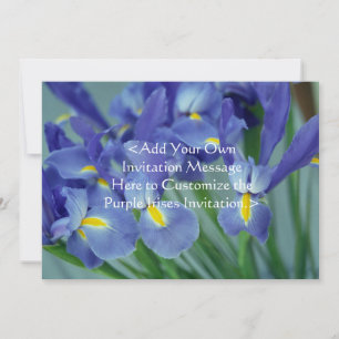 Lila Iris Blume Custom Garden Einladung