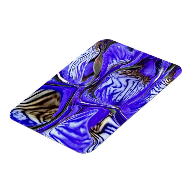 Lila Iris-Blume flexibel Magnet (Linke Seite)