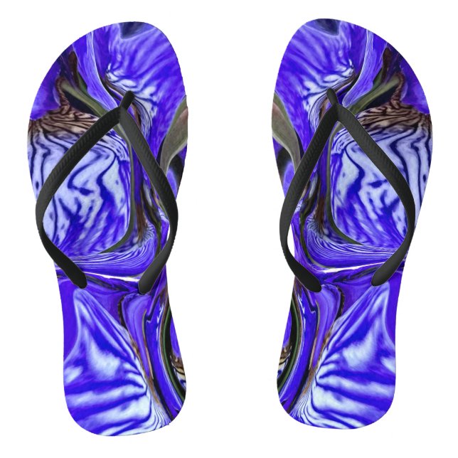 Lila Iris-Blume Flip Flops (Fußbett)