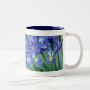 Lila Iris Blume Foto Art Kaffeemübel Zweifarbige Tasse