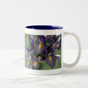 Lila Iris Blume Foto Art Kaffeemübel Zweifarbige Tasse