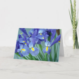 Lila Iris Blume Foto Grußkarte Karte