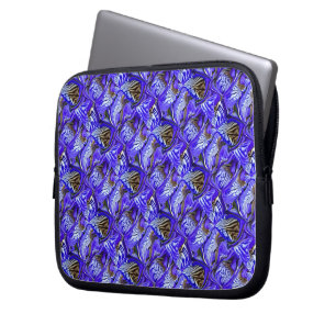 Lila Iris-Blume / geslandet / gekocht / Laptopschutzhülle
