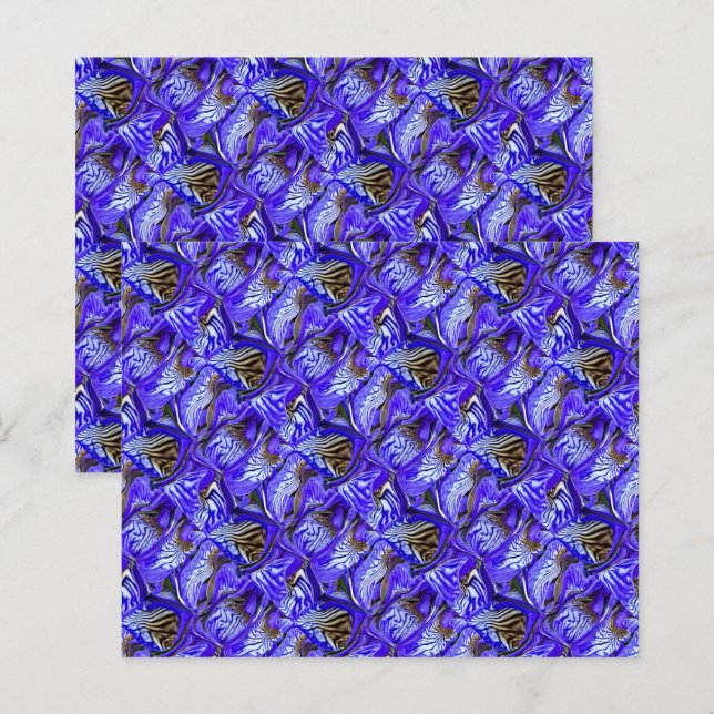 Lila Iris-Blume / Geslandet / gekocht / Scrapbook (Vorne/Hinten)