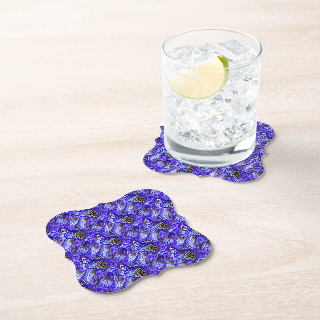 Lila Iris-Blume / geslandet / gekocht / Untersetzer (Vor Ort)