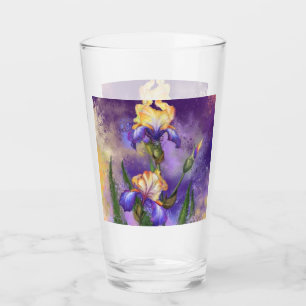Lila Iris Blume Glas - Malerei
