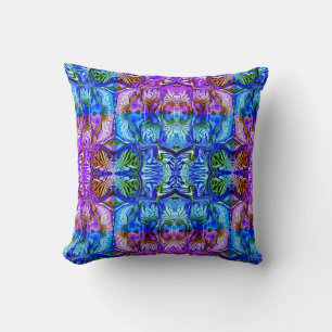 Lila Iris-Blume / Greenleaf / 1974 / Mirrored / Kissen