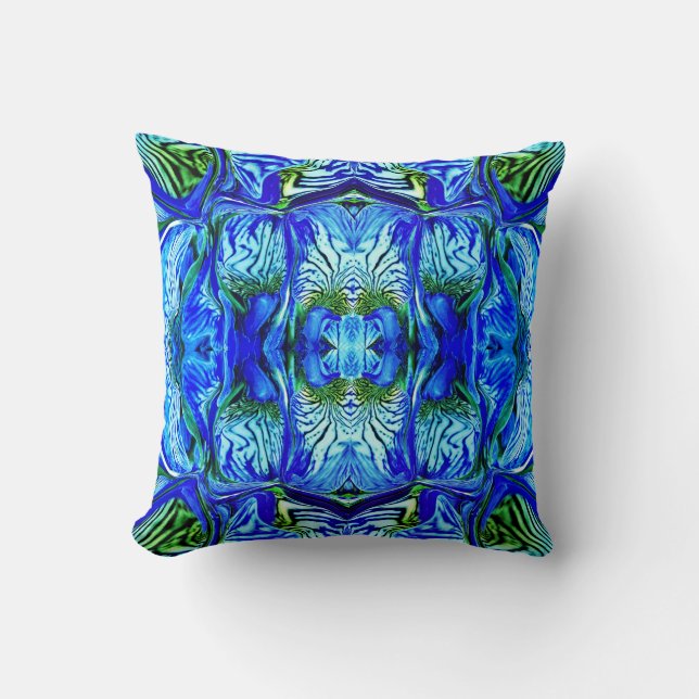 Lila Iris-Blume / Greenleaf / xFour / Kissen (Vorderseite)