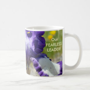 LILA IRIS BLUME Kaffee Cup UNSERE ANGST LEADER! Tasse