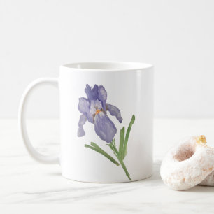Lila Iris Blume Malerei Stone Untersetzer Kaffeetasse