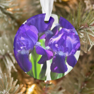 Lila Iris-Blume Ornament