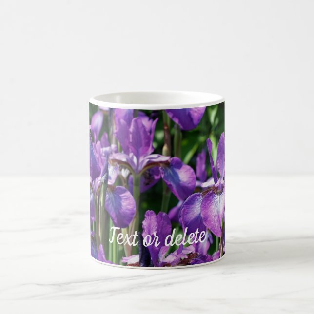 Lila Iris-Blume Personalisiert Kaffeetasse (Mittel)