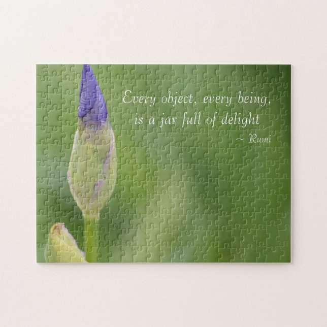 Lila Iris-Blume Puzzle (Horizontal)