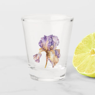Lila Iris-Blume Schnapsglas