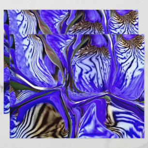 Lila Iris Blume Scrapbook Paper