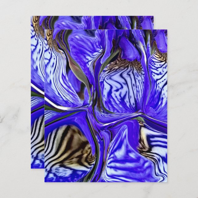 Lila Iris Blume Scrapbook Paper (Vorne/Hinten)