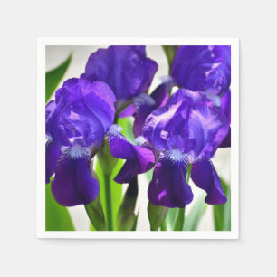 Lila Iris-Blume Serviette