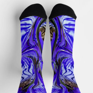 Lila Iris-Blume Socken