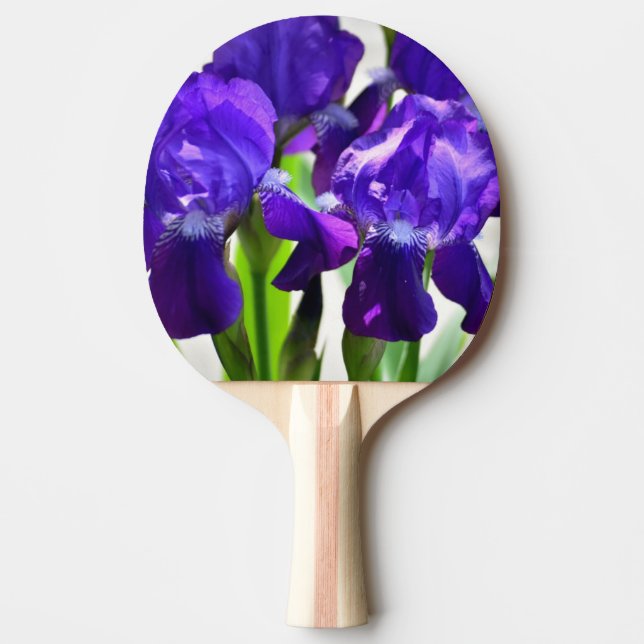 Lila Iris-Blume Tischtennis Schläger (Vorderseite)